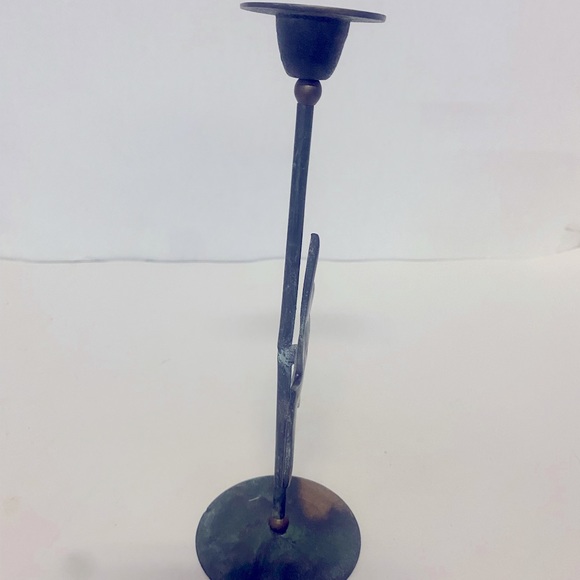 Primitive Candlestick Holder sun face star - Picture 6 of 10